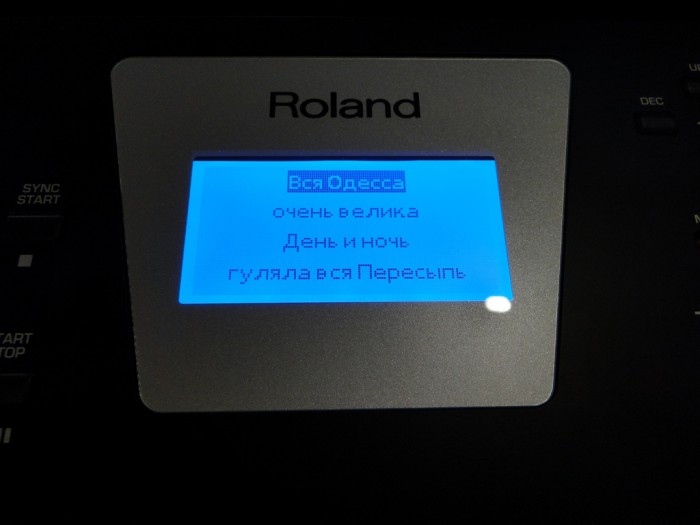 Roland BK-3 Display